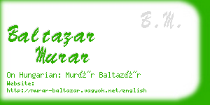 baltazar murar business card